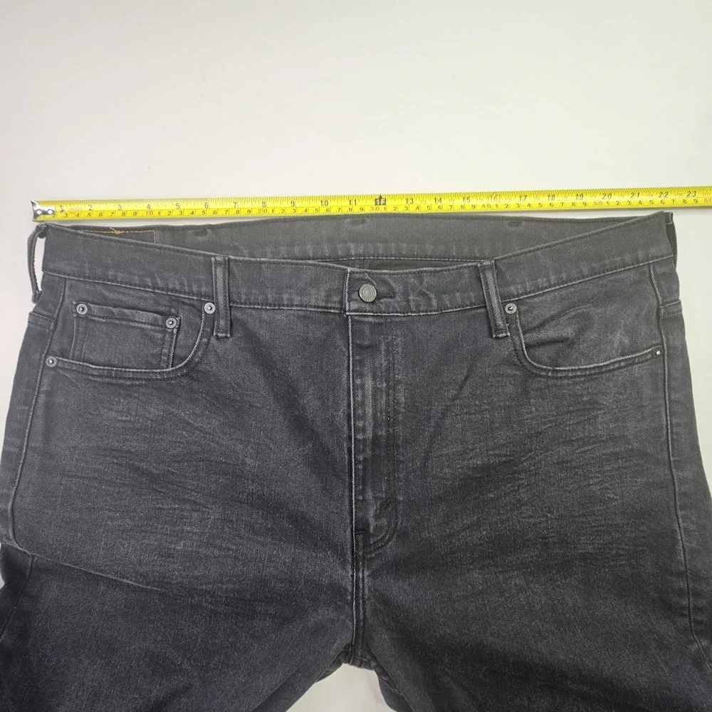 LEVI'S 569 Loose Straight Jeans 42x32 Black Dark Wash Denim Baggy Relaxed Fit